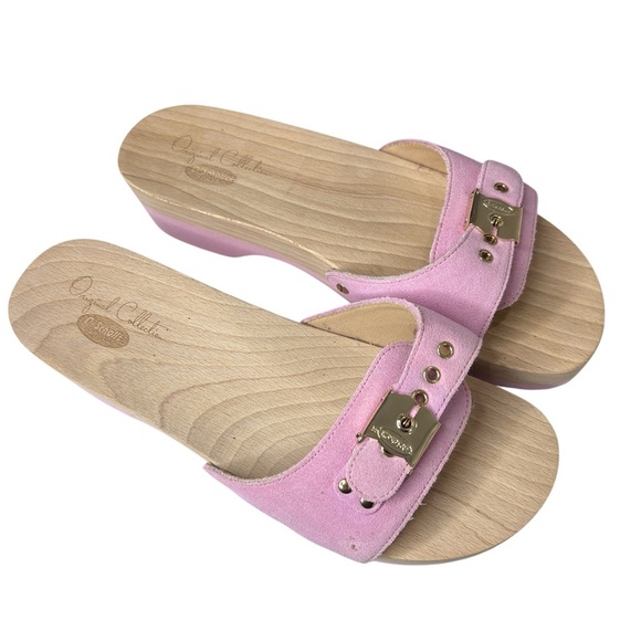 DR. SCHOLL'S Original Wooden Slide Exercise Sandal X Kate Spade Pink Shoe Size 9 - Picture 3 of 14